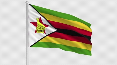 Zimbabwe Flag Stock Footage 211112056
