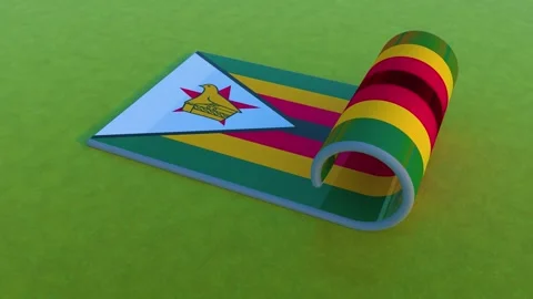 Zimbabwe Flag Stock Footage 257209315