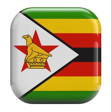 Zimbabwe flag icon Stock Illustration