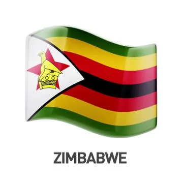 Zimbabwe Flag Icon Stock Illustration