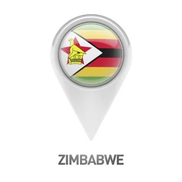 Zimbabwe Flag Icon Stock Illustration