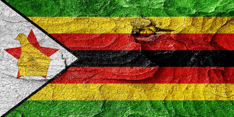 Zimbabwe flag Illustrazione stock