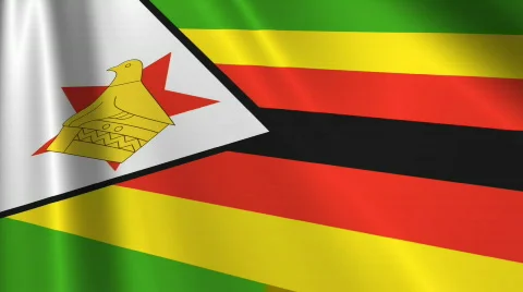 Zimbabwe Flag Loop 03 Stock Footage 790684