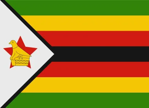 Zimbabwe flag vector イラスト素材