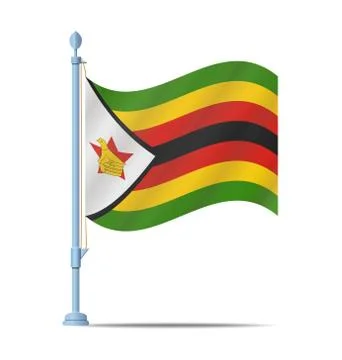 Zimbabwe flag vector Illustrazione stock