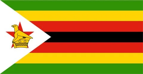 Zimbabwe flag vector illustration. Stock Illustration