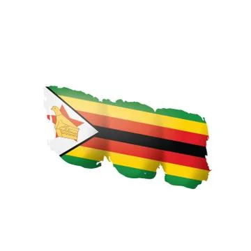 Zimbabwe flag, vector illustration on a white background. Stock Illustration