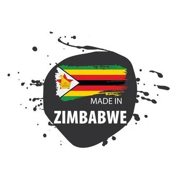 Zimbabwe flag, vector illustration on a white background Zimbabwe national... Stock Photos