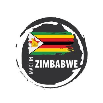 Zimbabwe flag, vector illustration on a white background Zimbabwe national... Stock Photos