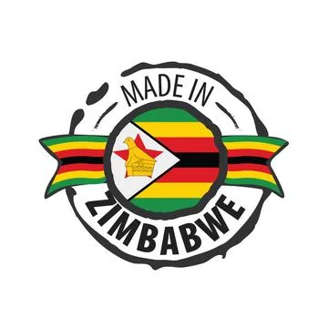 Zimbabwe flag, vector illustration on a white background Zimbabwe national... Stock Photos