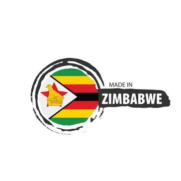 Zimbabwe flag, vector illustration on a white background Zimbabwe national... Stock Photos