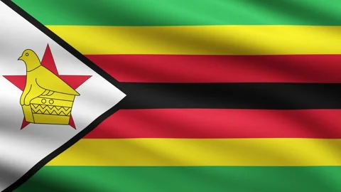 Zimbabwe Flag Waving Animation Background Full Screen Animated Flag Of in wind Stock Footage 271102601