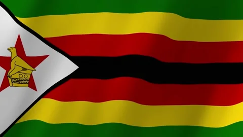 Zimbabwe flag waving animation Stock Footage 222846132