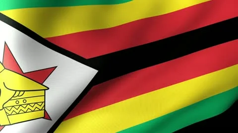 Zimbabwe Flag Waving Stock Footage 12230499