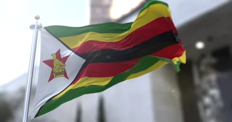 Zimbabwe-flag-waving-seamless-loop-4k-60fps Stock Footage 331858670