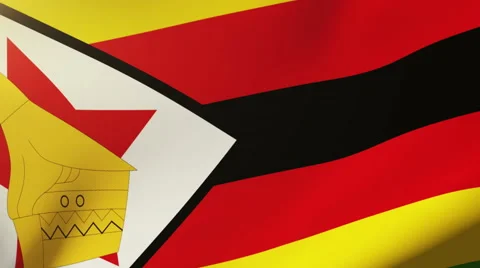 Zimbabwe flag waving in the wind. Looping sun rises style.  Animation loop 스톡 동영상 48915166