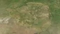 Zimbabwe, glide over the map, outlined 4k or 4k+ Resolution