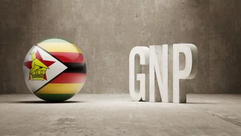 Zimbabwe. GNP  Concept. Illustrazione stock