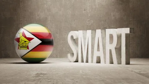 Zimbabwe. High Resolution Smart Concept. Stock Illustration