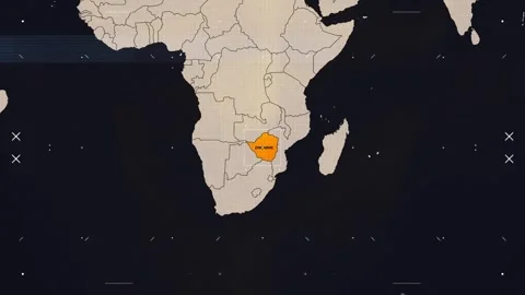 Zimbabwe HUD News Map Stock Footage 343331887