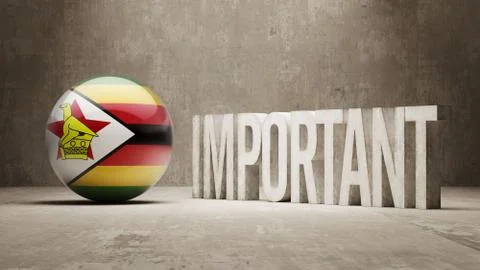 Zimbabwe. Important  Concept. Stock Illustration