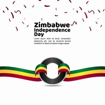 Zimbabwe Independence Day Vector Template Design Illustration Illustrazione stock