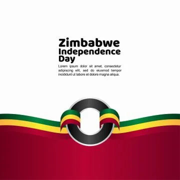 Zimbabwe Independence Day Vector Template Design Illustration Stock Illustration