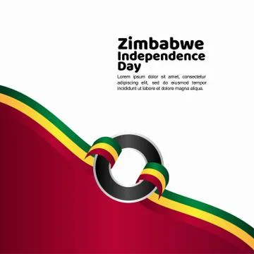 Zimbabwe Independence Day Vector Template Design Illustration Stock Illustration
