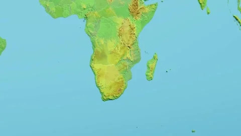 Zimbabwe Map 3D animated with Borders Video stock 348597039