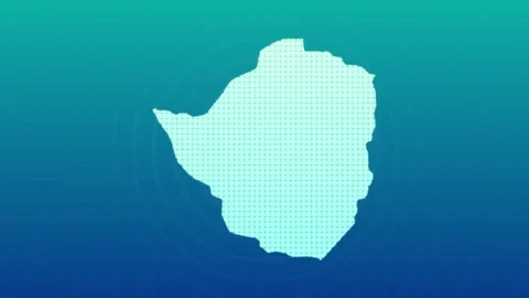 Zimbabwe map animation, Glowing neon Zimbabwe map animation background. country Video stock 319073345