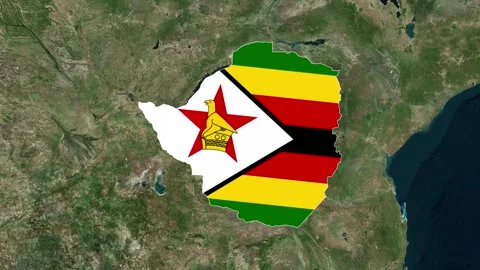 Zimbabwe Map with flag animation, Zimbabwe Map Stock Footage 309274441