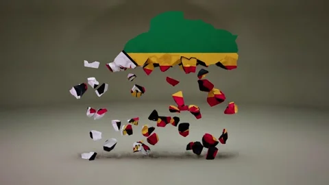 Zimbabwe Map With Flag Stock Footage 324118756