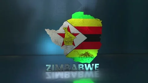 Zimbabwe Map Stock Footage 283071729