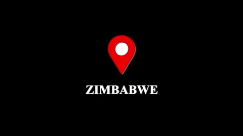 Zimbabwe map location pin animation on black background, for travel and, bu.. 스톡 동영상 333290967