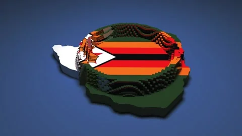 Zimbabwe Map - Ripple Effect Video stock 330516247