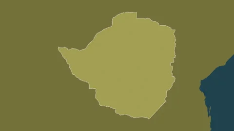 Zimbabwe map - solid. Border. Pattern. Labels Stock Footage 323132659