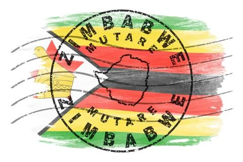 Zimbabwe Mutare Seal Map Design Stock Photos