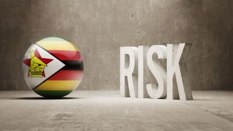 Zimbabwe. Risk Concept. Stock Illustration