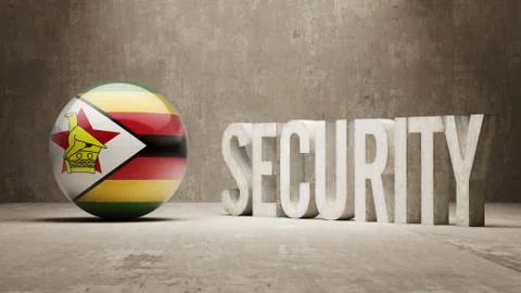 Zimbabwe. Security Concept. Stock Illustration