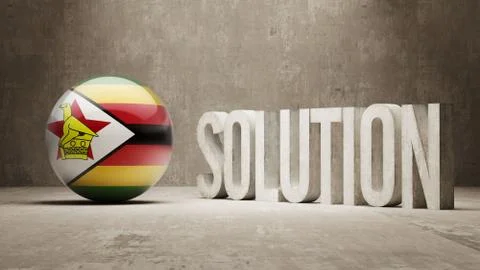 Zimbabwe. Solution Concept. Stock Illustration