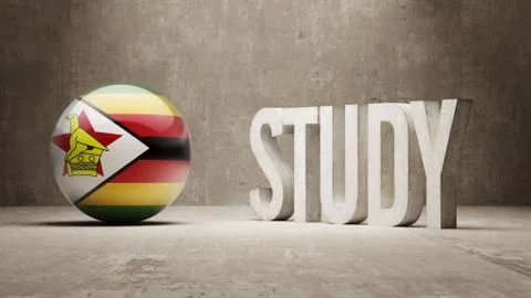 Zimbabwe. Study Concept. Stock Illustration