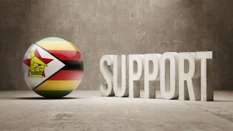 Zimbabwe. Support Concept. 스톡 일러스트