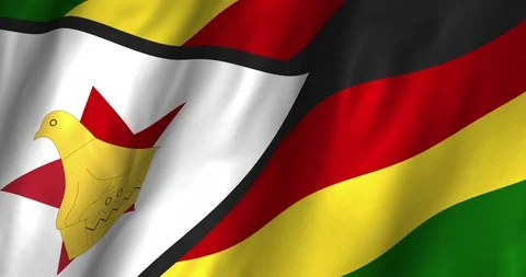 Zimbabwe Waving Flag 4K Stock Footage 127896459