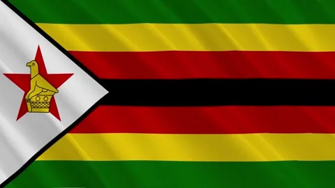 Zimbabwe Waving Flag, Motion Animation of Zimbabwe National Flag Stock Footage 302555546