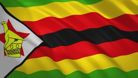 Zimbabwe . Waving Flag Video Background Stock Footage 154654469