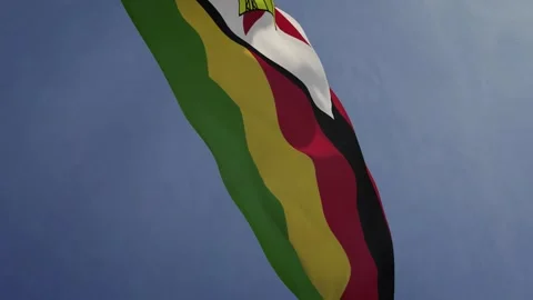 Zimbabwe Waving Realistic Flag Stock Footage 343332290