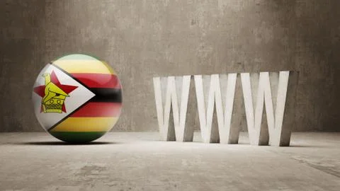 Zimbabwe. WWW Concept. Stock Illustration