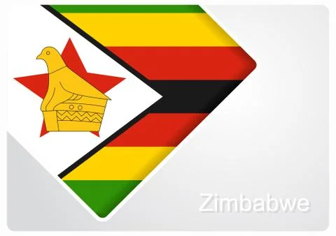 Zimbabwean flag design background. Vector illustration. Stock Illustration