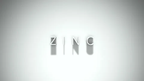 Zinc 3D title animation with shadows on a white background Video stock 296491061