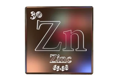 Zinc chemical element Stock Illustration